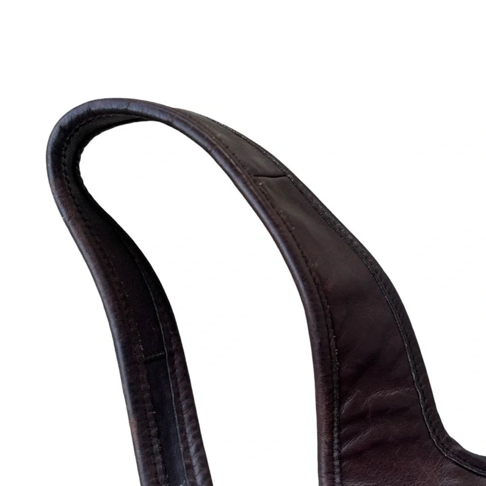 Vintage Rare COACH #9405 Slim Flat Hippie Backpack Brown Leather. - Picture 4 of 12